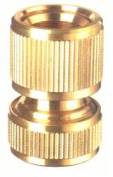 Hose Connector Brass Flow Thru 18mm