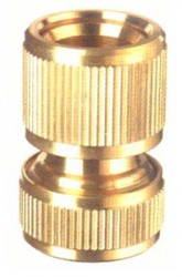 Hose Connector Brass Flow Thru 12mm