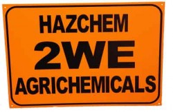 Hazchem Sign 2WE 300x450