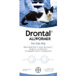 Drontal Allwormer for 4kg Cats 2x tabs