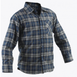 Stag Brushed Cotton Shirt - Open Front